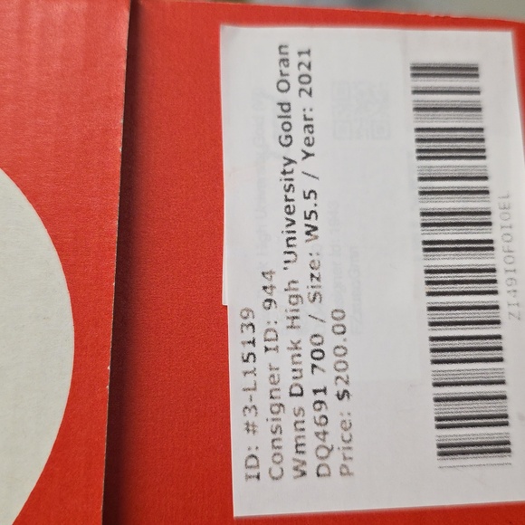 Nike Dunk High (2021) "University Gold" Women's Size 5.5 DQ4691 700 New - Picture 9 of 9